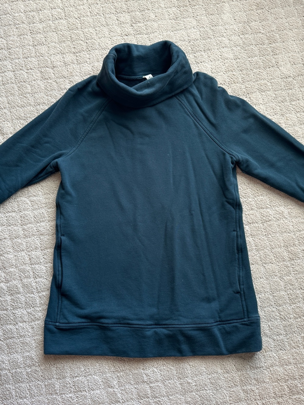 Classic Deep green/Teal Funnel Neck Women's Sweater